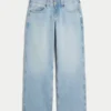Jean baggy taille basse délavé clair à nœuds cloutés Jean baggy taille basse délavé clair à nœuds cloutés