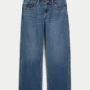 Jean baggy taille basse délavé foncé Jean baggy taille basse délavé foncé