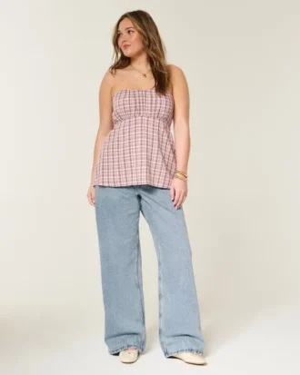 Jean baggy taille basse, délavage moyen