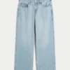 Jean baggy taille basse, délavage moyen Jean baggy taille basse, délavage moyen