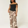 Jean baggy taille basse imprimé vache Jean baggy taille basse imprimé vache