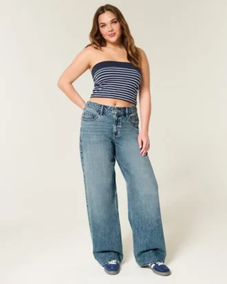 Jean baggy taille haute