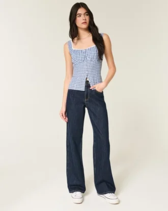 Jean baggy taille haute
