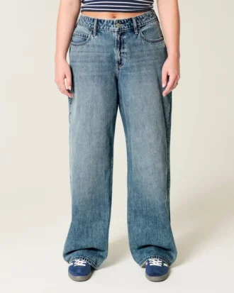Jean baggy taille haute