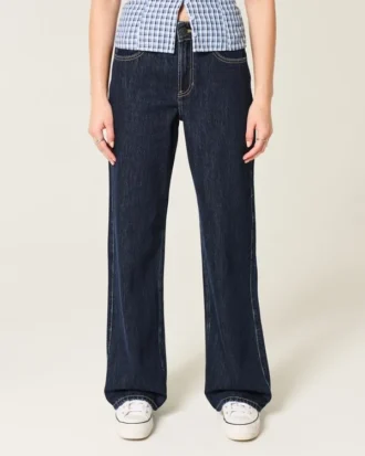 Jean baggy taille haute