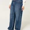 Jean baggy taille mi-haute foncé Jean baggy taille mi-haute foncé