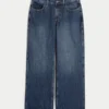 Jean baggy taille mi-haute foncé Jean baggy taille mi-haute foncé