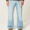 Jean bootcut décontracté délavé clair Jean bootcut décontracté délavé clair