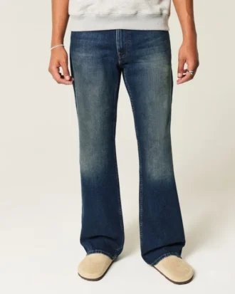 Jean bootcut décontracté délavé foncé Jean bootcut décontracté délavé foncé