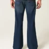 Jean bootcut décontracté délavé foncé Jean bootcut décontracté délavé foncé