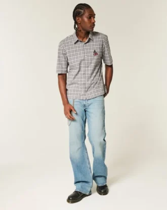 Jean bootcut décontracté délavé moyen Jean bootcut décontracté délavé moyen