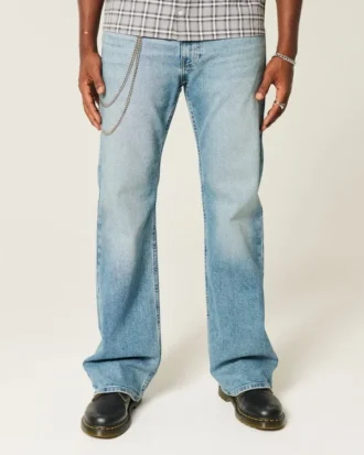Jean bootcut décontracté délavé moyen Jean bootcut décontracté délavé moyen