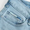 Jean bootcut délavé clair à broderies et taille basse Jean bootcut délavé clair à broderies et taille basse