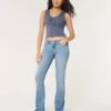 Jean bootcut taille basse délavé clair Jean bootcut taille basse délavé clair