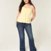 Jean bootcut taille basse délavé foncé Jean bootcut taille basse délavé foncé