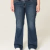 Jean bootcut taille basse délavé foncé Jean bootcut taille basse délavé foncé