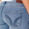 Jean bootcut taille basse délavage moyen Jean bootcut taille basse délavage moyen