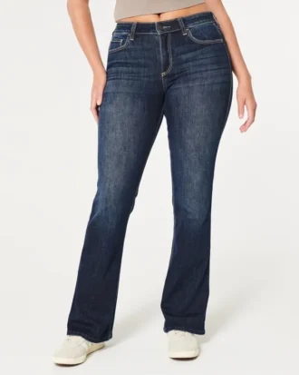 Jean bootcut taille mi-haute foncé Jean bootcut taille mi-haute foncé
