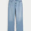 Jean dad ultra taille haute à lavage moyen Jean dad ultra taille haute à lavage moyen