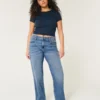 Jean dad wash foncé taille haute Jean dad wash foncé taille haute