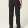 Jean droit taille haute noir Jean droit taille haute noir