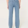 Jean droit taille ultra haute, délavage moyen, style années 90 Jean droit taille ultra haute, délavage moyen, style années 90