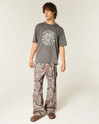 Jean peintre super baggy camouflage
