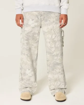 Jean peintre super baggy camouflage