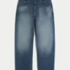 Jean skater ample délavé moyen avec motif aigle Jean skater ample délavé moyen avec motif aigle