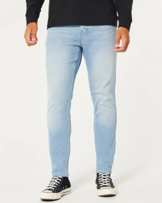 Jean skinny athlétique délavé clair
