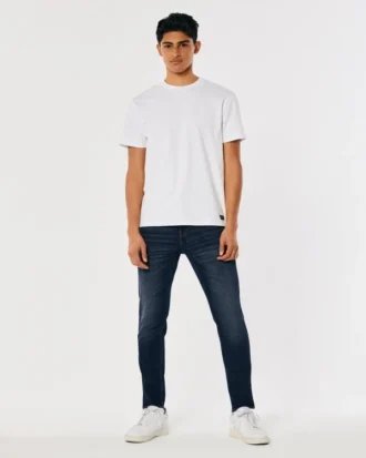 Jean skinny athlétique délavé foncé