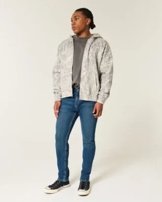 Jean skinny athlétique délavé foncé