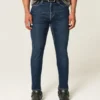 Jean skinny athlétique délavé foncé Jean skinny athlétique délavé foncé