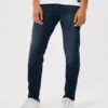 Jean skinny athlétique délavé foncé Jean skinny athlétique délavé foncé