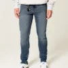 Jean skinny athlétique délavé moyen Jean skinny athlétique délavé moyen