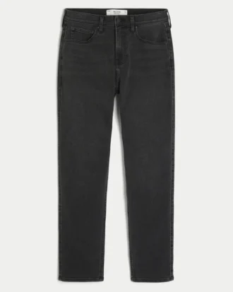 Jean skinny athlétique noir délavé