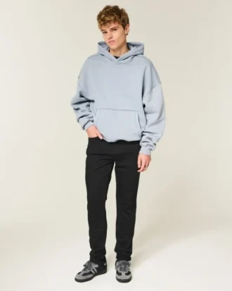 Jean skinny athlétique noir qui ne se décolore pas