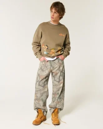 Jean super baggy camouflage
