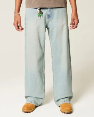 Jean super baggy délavé clair