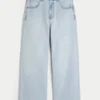 Jean super baggy délavé clair avec imprimé New York Jean super baggy délavé clair avec imprimé New York