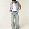 Jean super baggy délavé moyen Jean super baggy délavé moyen