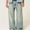 Jean super baggy délavé moyen Jean super baggy délavé moyen