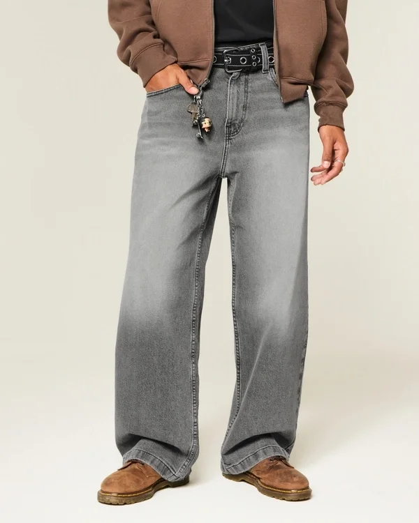 Jean super baggy gris délavé Jean super baggy gris délavé