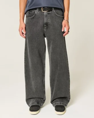 Jean super baggy noir délavé
