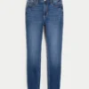 Jean super skinny taille haute délavé foncé Jean super skinny taille haute délavé foncé