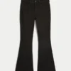 Jean évasé taille haute noir Jean évasé taille haute noir