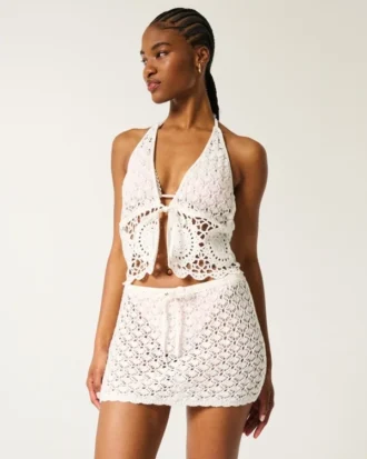 Jupe cache-cœur style crochet à enfiler