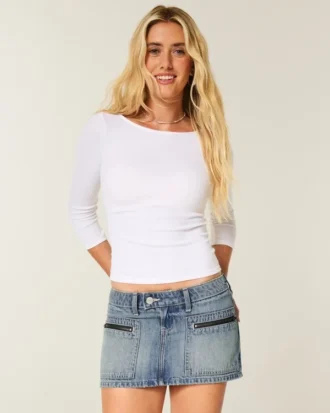 Jupe-short micro en denim