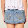 Jupe-short micro en denim Jupe-short micro en denim