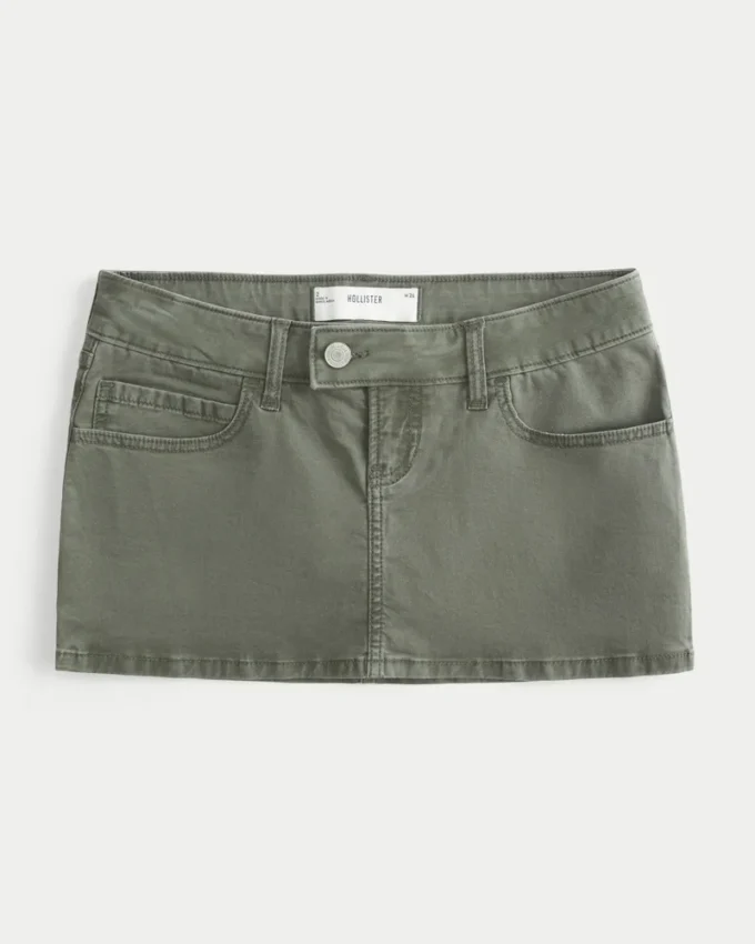 Jupe-short micro en sergé Jupe-short micro en sergé